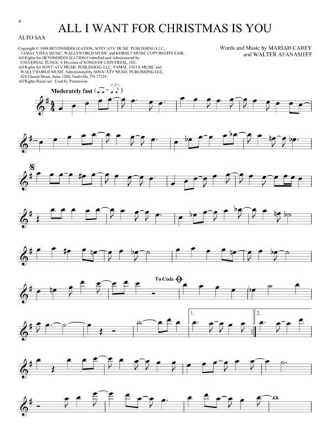 Christmas Solos For Beginning Saxophone